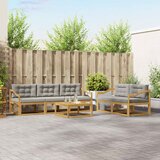  Set vanjskih sofa 6 kom. Bijela i svjetlosiva | shoptok.hr