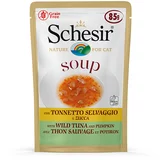 Schesir Cat Soup 24 x 85 g - Divja tuna & buča