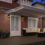  Skrovita tenda Svijetlo siva 500 × 300 cm Poliester i metal | shoptok.hr