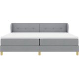  Krevet s opruga kutije Svjetlosiva 200 x 200 cm tkanina | shoptok.hr