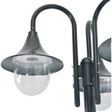 vidaXL Vrtna ulična svetilka E27 220 cm aluminij 3 žarnice zelena | Shoptok.si