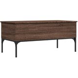  Stolić za kavu smeđa boja hrasta 100x50x45 cm od drva i metala | shoptok.hr