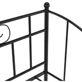  Za krevet na razvlačenje crni metalni 90 x 200 cm | shoptok.hr