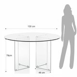 Tomasucci Stakleni okrugao blagovaonski stol ø 50 cm Kaya – | shoptok.hr