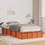 vidaXL Krevetna konstrukcija Voštano smeđa 90 x 190 cm Masivno drvo | shoptok.hr