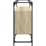  Komoda sa staklenom površinom boja hrasta 98x35x81 cm drvena | shoptok.hr