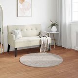  Faux Rabbit Fur Rug Olite Bež Ø 100 cm Poliester | shoptok.hr