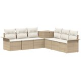  Set sofe 7 kom. Bež i krem bijela Poli Rattan i čelik | shoptok.hr