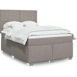 Krevet s oprugama i madracem smeđesivi 140 x 190 cm od tkanine | shoptok.hr