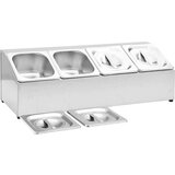 vidaXL Držač Gastronorm za 4 posude GN 1/6 od nehrđajućeg čelika | shoptok.hr