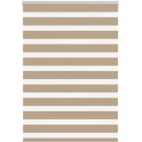 Zebra zavjesa Pješčano smeđa 105x100 cm Širina tkanine 100,9 cm Poliester | shoptok.hr