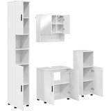  Set namještaja za kupaonicu Zidne 4 pcs Visoki sjaj bijela | shoptok.hr