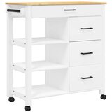  Kuhinjska kolica MONZA 84 x 40 x 88,5 cm od masivne borovine | shoptok.hr