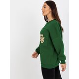 FANCY Sweatshirt-FA-BL-8127.80P-dark green | Shoptok.si