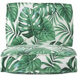  Set jastučića za palete Cvjetni 2 pcs Zeleni Uzorak Lista | shoptok.hr