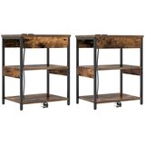  Noćni ormar 2 pcs Dimljeni hrast 41 x 31 x 51 cm | Eponuda.com