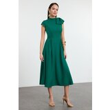 Trendyol Green A-Line Pleated Woven Dress | Shoptok.si