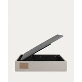 Kave Home Bež tapecirani bračni krevet s prostorom za odlaganje 140x190 cm Matters – | shoptok.hr