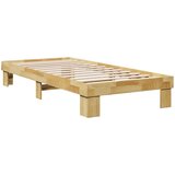 vidaXL posteljni okvir brez vzmetnice 90x200 cm masivni les hrast | Shoptok.si