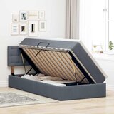  s od storage s uzglavljem Tamno siva 100 x 200 cm Baršun | shoptok.hr