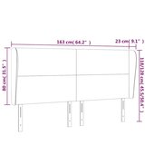  Uzglavlje s ušima tamnoplavo 163x23x118/128 cm baršunasto | shoptok.hr