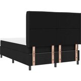  LED Box Spring Krevet s madracem Crna 140 x 200 cm tkanina | shoptok.hr