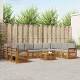  Set vanjskih sofa 11 kom. Prirodna i svijetlo siva | shoptok.hr