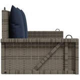  Klupa za ljuljanje s jastucima siva 119x56x48 cm poli ratan | shoptok.hr