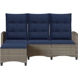 vidaXL vrtna sofa za ležanje s jastucima sivi poliratan obliku slova L | shoptok.hr