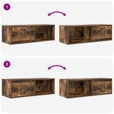 TV ormarić boja dimljenog hrasta 80x31x25,5cm konstruirano drvo | shoptok.hr