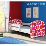  Otroška postelja ACMA z motivom, stranska bela 140x70 cm 25 Sweet hearts | Shoptok.si