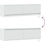  Zidni TV ormarić s LED svjetlima bijeli 140x31x38 cm | shoptok.hr