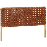 Kave Home vzglavje iz tikovine in usnja Calixta, 153 x 110 cm | Shoptok.si