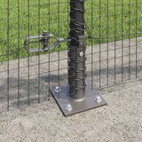  Varjena žična ograja z 13 flanged posts Siva 0.4x100 m Jeklo | Shoptok.si