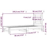  Izvlečna dnevna postelja bela 2x(90x190) cm trdna borovina, (21073701) | Shoptok.si