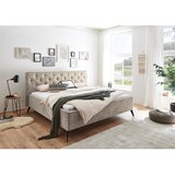 Meise Möbel Bež oblazinjena zakonska postelja 180x200 cm Alicante – | Shoptok.si