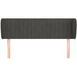  Uzglavlje s ušima tamnosivo 147x23x78/88 cm baršunasto | shoptok.hr