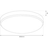 LED plafonsko svetlo MAYA LED/36W/230V prečnika 50 cm sjajni hrom | Eponuda.com