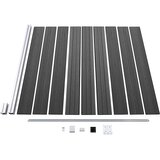  Set panela za ogradu WPC 1484 x (105 - 186) cm crni | shoptok.hr