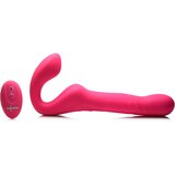 Strap U Mighty-Thrust Thrusting & Vibrating Strapless Strap-On with Remote Pink Cene