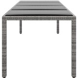 vidaXL Vrtni stol 250x100x75 cm od kaljenog stakla i poliratana sivi | shoptok.hr