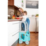 ToddlerInFamily 2v1 MONTESSORI STOLEK POMAGALEK-MOTIV AVTO (VE BARV)-Siva/Modra Cene