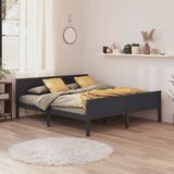 Furnova Posteljni okvir siv iz trdne borovine 200x200 cm, (21935656) Cene