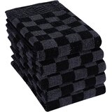  Set ručnika od 10 komada crno-sivi pamučni | shoptok.hr