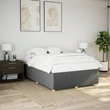 Maison Chic Posteljni okvir - Dvoposteljna postelja - Zakonska postelja brez vzmetnice temno siv 160x200 cm blago-J4378, (21767178) | Shoptok.si