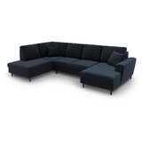 Cosmopolitan Design Tamno plava baršunasti sklopiva/s prostorom za odlaganje kutna garnitura (s lijevim kutom/u obliku slova "U") Kyoto – | shoptok.hr