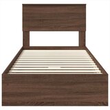  Krevet s od storage Smeđi hrast 100 x 200 cm Konstruirano drvo | shoptok.hr