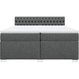  Krevet s oprugama i madracem tamnosivi 200 x 200 cm od tkanine | shoptok.hr
