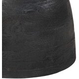 vidaXL stranska miza črna Ø40x40 cm masivni les Mango | Shoptok.si