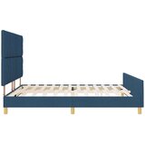  Krevetna konstrukcija s uzglavljem Plava 180 x 200 cm tkanina | shoptok.hr